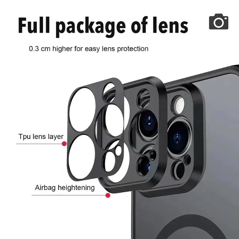MagSafe Luxury Armor Case – iPhone 17/16/15/14/13/12 (Shockproof, Wireless Charging)