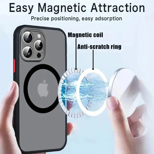 MagSafe Luxury Armor Case – iPhone 17/16/15/14/13/12 (Shockproof, Wireless Charging)