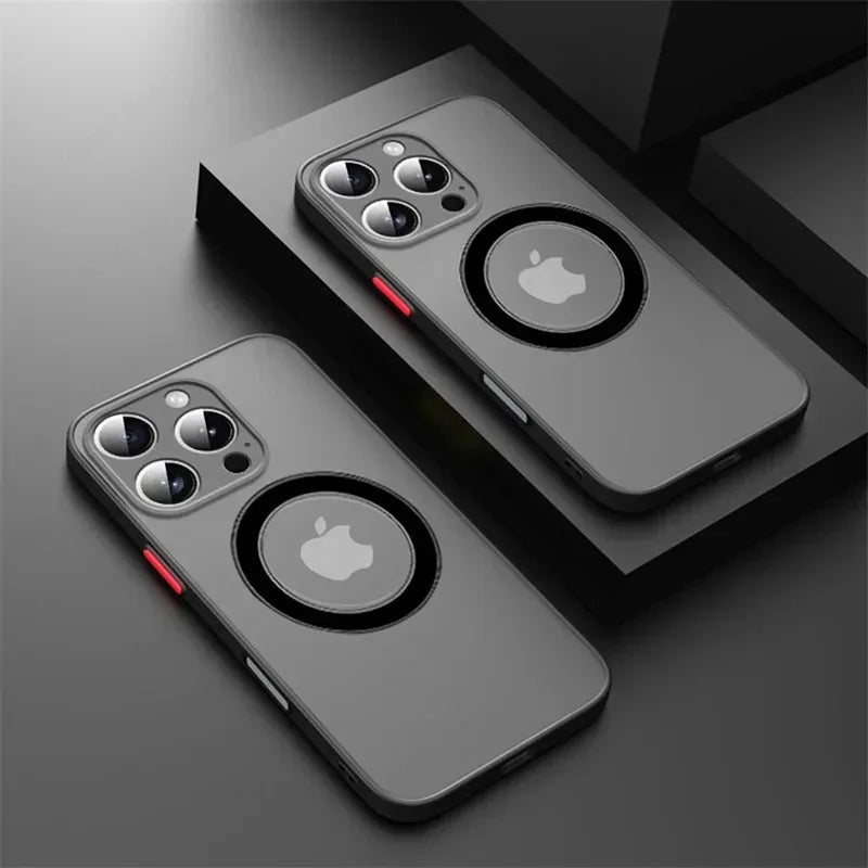 MagSafe Luxury Armor Case – iPhone 17/16/15/14/13/12 (Shockproof, Wireless Charging)